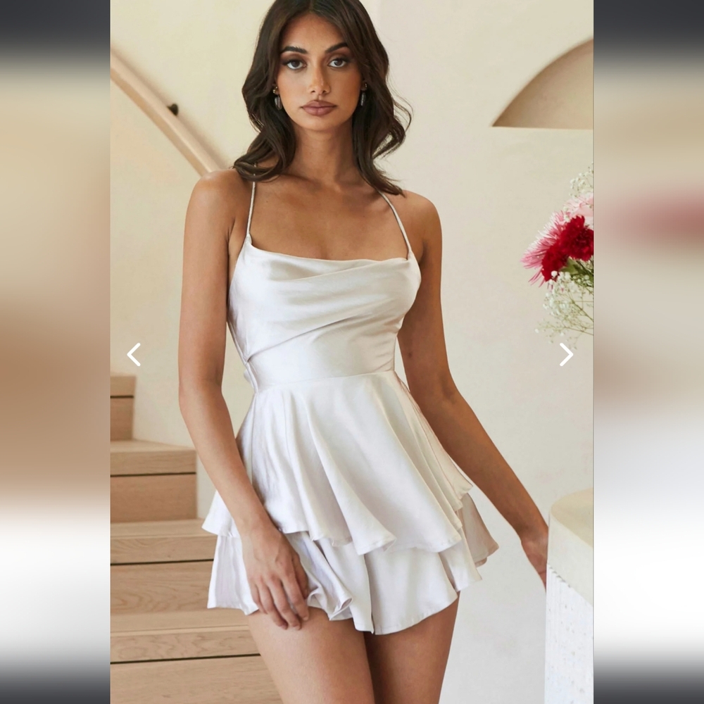 Selfie Leslie Mon Cherie Romper in Champagne